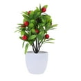 thumbnail image 3 of FRCOLOR 6 PCS  Lifelike Desktop Potted Plant Adornment Emulated Fortune Tree Red Fruit Decor, 3 of 8