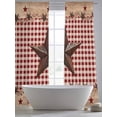 thumbnail image 5 of Country Star Farm Sheer Curtains 96 Inch Length 2 Panels Set for Living Room/Bedroom, Farmhouse Plaid Texas Vintage Fruit Curtain Sheers Drapes Rod Pocket Curtains Window Treatment Set 52''x96''x2, 5 of 7