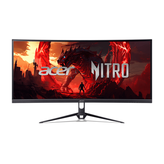 Acer Nitro 29.5” Curved UWFHD (2560 x 1080) 200Hz 1800R Curved Gaming Monitor, Black, ED300C XWBMIIPPX, New