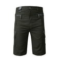 thumbnail image 4 of Men's Capri Work Shorts, 7-Inch Inseam Multi-Pocket Cotton Cargo Shorts for Outdoor Activities & Casual Wear ,Army Green L, 4 of 5