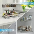 thumbnail image 4 of Auledio 2 Tier Metal Under Sink Pull Out Drawer Freestanding Sliding Basket Organizer for Kitchen Cabinets and Pantry in Silver, 4 of 7