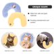 thumbnail image 2 of 2 almohadas en forma de U para gatos, protección para el cuello, suave y cómodas., 2 of 6