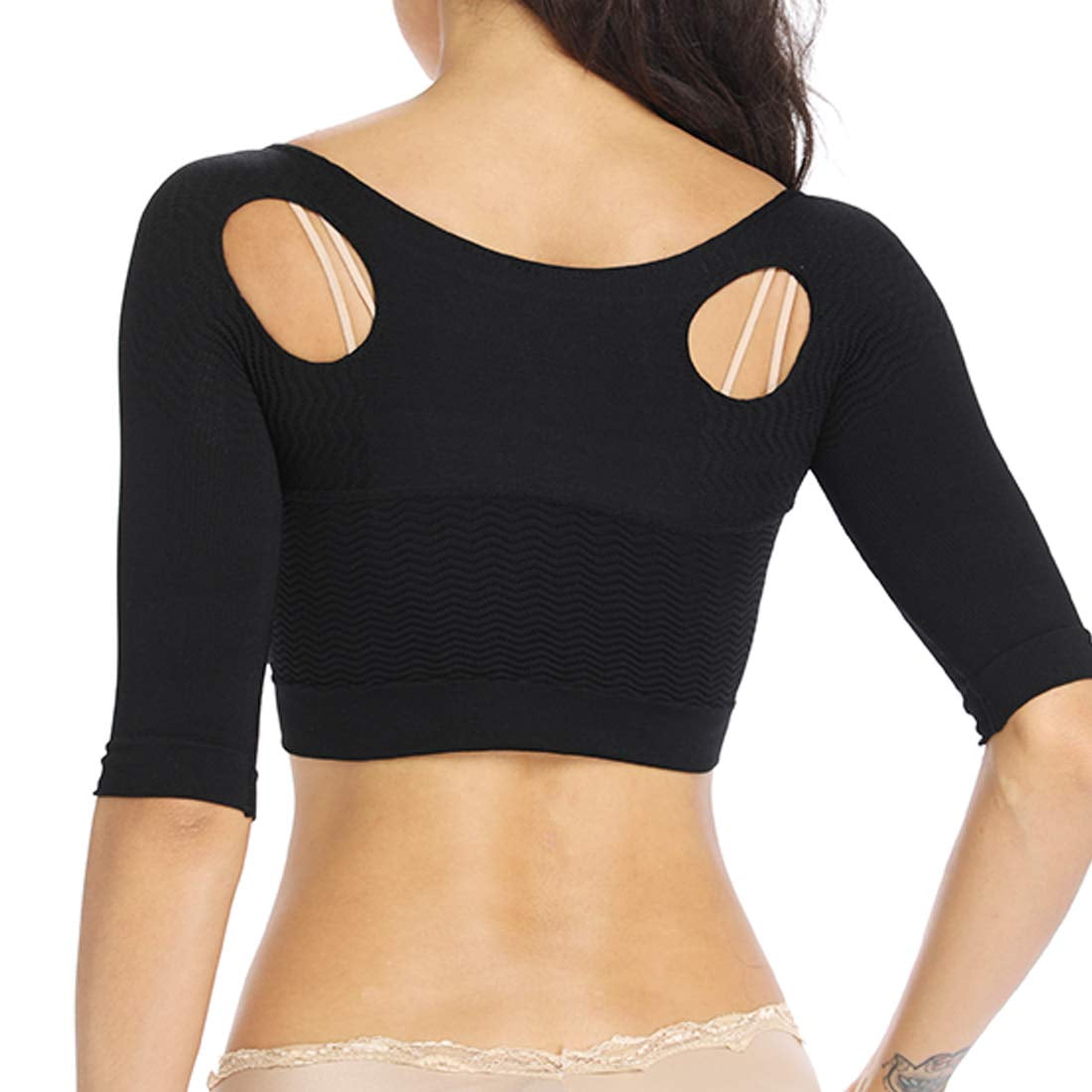 MISS MOLY - Upper Arm Shaper for Women Rib-Knit Compression Crop Top ...