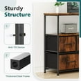 thumbnail image 5 of 5-Drawer Brown Bedroom Fabric Dresser with Metal Frame - Organize in Style, 5 of 8