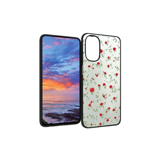 Compatible with Moto G 5G 2022 Phone Case, Roses-3 Case Men Women, Flexible Silicone Shockproof Case for Moto G 5G 2022