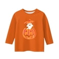 thumbnail image 4 of Abcomgle Girls Halloween Shirts Size 14 Spooky Jack O Lantern Shirts for Kids Crewneck 3/4 Raglan Sleeve Tshirts for Kids Fall Funny Scary Top for Girls,6-7 Years, 4 of 4