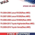 thumbnail image 5 of MotorbyMotor 512284 Rear Wheel Bearing and Hub Assembly with 5 Lugs Fits for Lexus RX330 RX350 RX400H, Toyota Venza Highlander Low-Runout OE Directly Replacement Hub Bearing (AWD)-2 Pack, 5 of 7