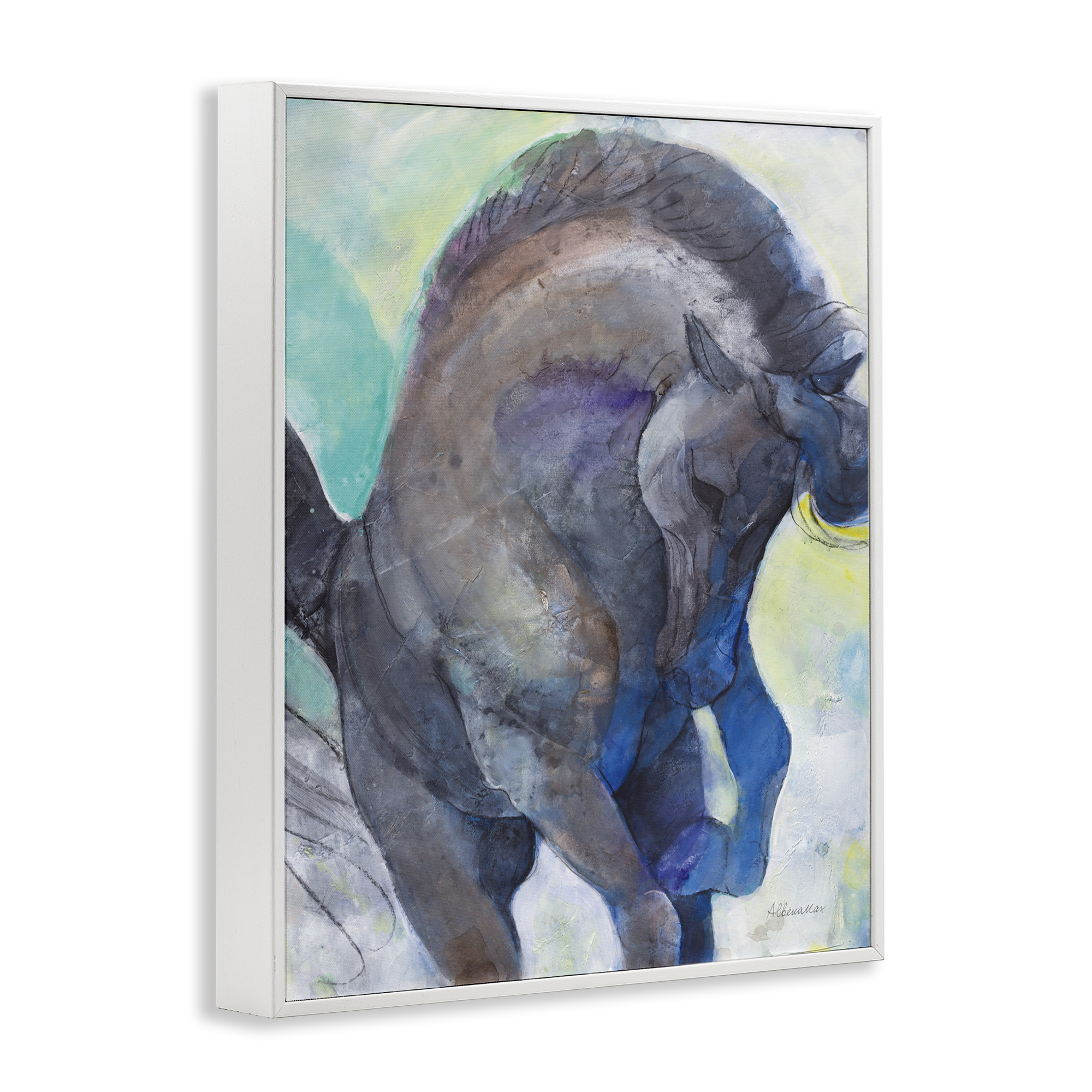 Stupell Industries Royal Splendor Stallion Animals & Insects Painting White Framed Art Print Wall Art, 24 x 30