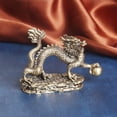 thumbnail image 4 of Animal Brass Dragon Figurine Statue Figurines Toys House Desktop Decoration, 4 of 9