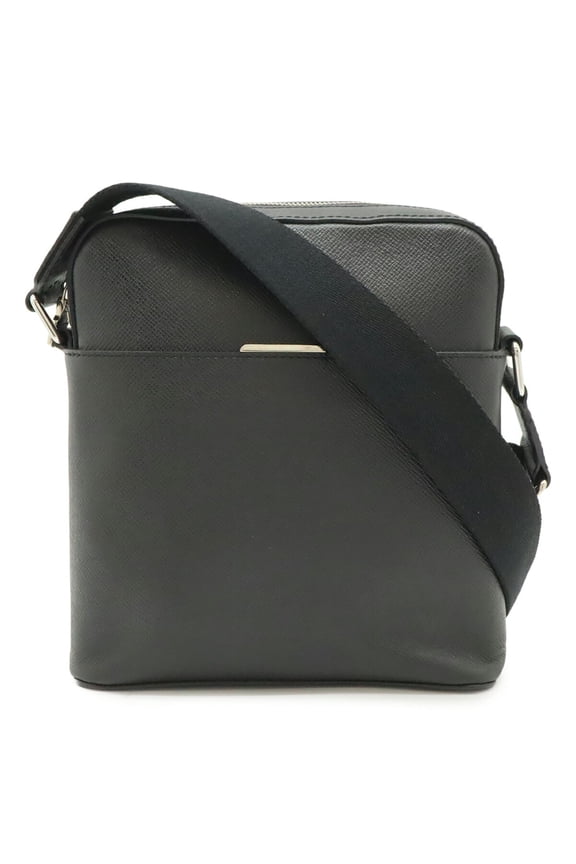 Pre-Owned LOUIS VUITTON Louis Vuitton Taiga Anton Pochette Shoulder Bag Leather Ardoise Black...