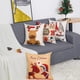 thumbnail image 2 of CHAO Juego de 4 Fundas de Cojines Modelo de Alce Enano Navideño Fundas de Almohada Decorativas para Sofá Decoración para Dormitorio, Sofá, Silla, Coche, Cama, Jardín 45 x 45 cm, 2 of 4
