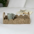 thumbnail image 4 of Household Essentials Seagrass Tray with Scalloped Edge, Natural, 4 of 8