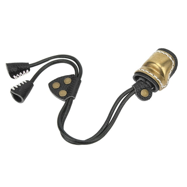Archery Thumb Guard, Brass And Leather Archery Thumb Protector For Outdoor Traditional Bow Shooting