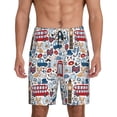 thumbnail image 1 of Balery London Symbols1 Pantalones cortos de pijama de punto de algodón para hombre con cinturilla y bolsillos-Small, 1 of 6