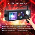 thumbnail image 3 of Party Light, 4 in 1 Mixed Effect, Voice Activated RGBW GOBO Pattern Beam Strobe Light, Dual Control via Remote Control and DMX, Ambience Light for Stage Party Wedding Birthday Christmas, 3 of 7