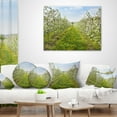thumbnail image 3 of Designart Bloomy Peach Forest Photography - Floral Throw Pillow - 18x18, 3 of 4