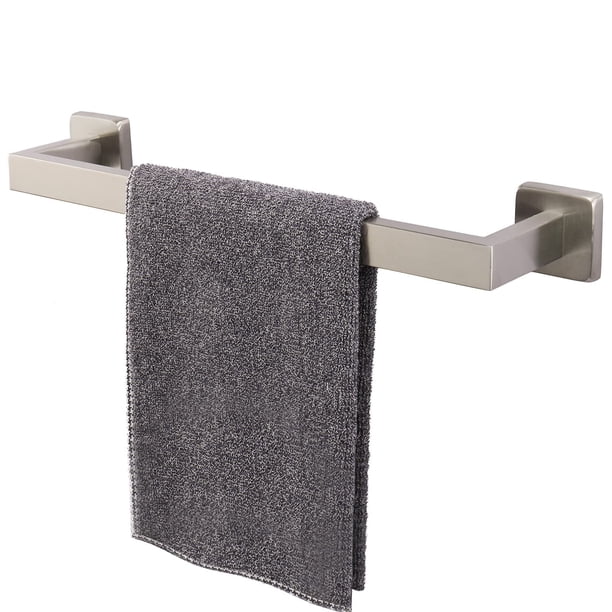 Tocten Toallero De Baño - Base Cuadrada Espesar Barra De Toalla De Acero Inoxidable Sus304 Para Baño Accesorios De Baño Toallero Soporte De Toalla De Pared Resistente. (Níquel Cepillado 16)