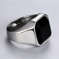thumbnail image 2 of Stainless Steel CZ Ring for Womens Mens Wedding Engagement Promise, 2 of 5