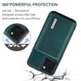 thumbnail image 2 of Detachable Wallet Case for iPhone 13 6.1" 2021, Allytech PU Leather Anti-Scratch Shockproof 2 in 1 Kickstand Magnetic Snap Business Style Purse Case with [7 Card Slots] for iPhone 13, Green, 2 of 6
