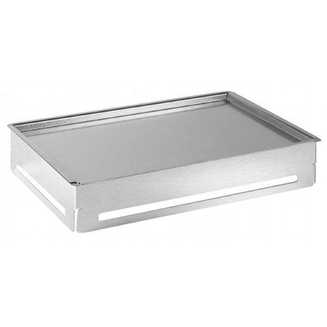 Ensemble de Buffet Rectangulaire en Acier Inoxydable 3 Pcs avec Plateau et Insert