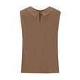 thumbnail image 5 of HongQid Linen Shirts for Women Sleeveless Tops Casual Collar Dressy Blouses Loose Tunic Tops, 5 of 5