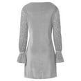 thumbnail image 4 of Velvet Dresses for Women A-Line Mini Dress Cocktail Flattering A-Line Sequin Dress (Grey XXL), 4 of 4