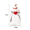 thumbnail image 4 of Dengmore Peppermint Candy Christmas Dishes, Crystal Glass Jar with Lid Gnome 3D Lid Red and White Candy Dishes Christmas Candy Gift Dishes Xmas Round Sugar Bowl for Xmas Candy Party Supply, 4 of 7