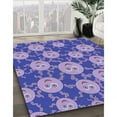 thumbnail image 3 of Ahgly Company Machine Washable Indoor Square Transitional Purple Mimosa Purple Area Rugs, 8' Square, 3 of 7