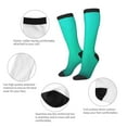 thumbnail image 3 of Vsdgher Turquoise Light Blue Knee Socks, High Socks Long Stretchy Sock Women Knee High Stocking, Long Socks for Women, 3 of 6