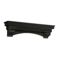thumbnail image 6 of Pearl Mantels Celeste Versatile Hand Distressed and Hand Finished Premium Pine Wood Mantel Shelf, Dark Roast Finish, 60"L & 10"D, Hang Alone, with Corbels or with Corbels and Arch (Included), 6 of 7