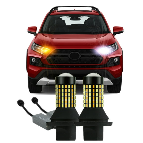 Switchback Dual Color LED Bulbs For Toyota RAV4 2016-2025 Front Turn Signal Light   Daytime Running Lights DRL Yellow White