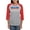 Heather/Red, variant on CafePress - Vote Demoblican Long Sleeve T Shirt - Womens Baseball Tee