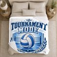 thumbnail image 5 of Volleyball Tournament Emblem Laurel Crown, Dramatic Artistic Scene, Warm Flannel Blanket for Living Room and Bedroom, Art Lovers Housewarming Gift, Artistic Home Decor, 5 of 9
