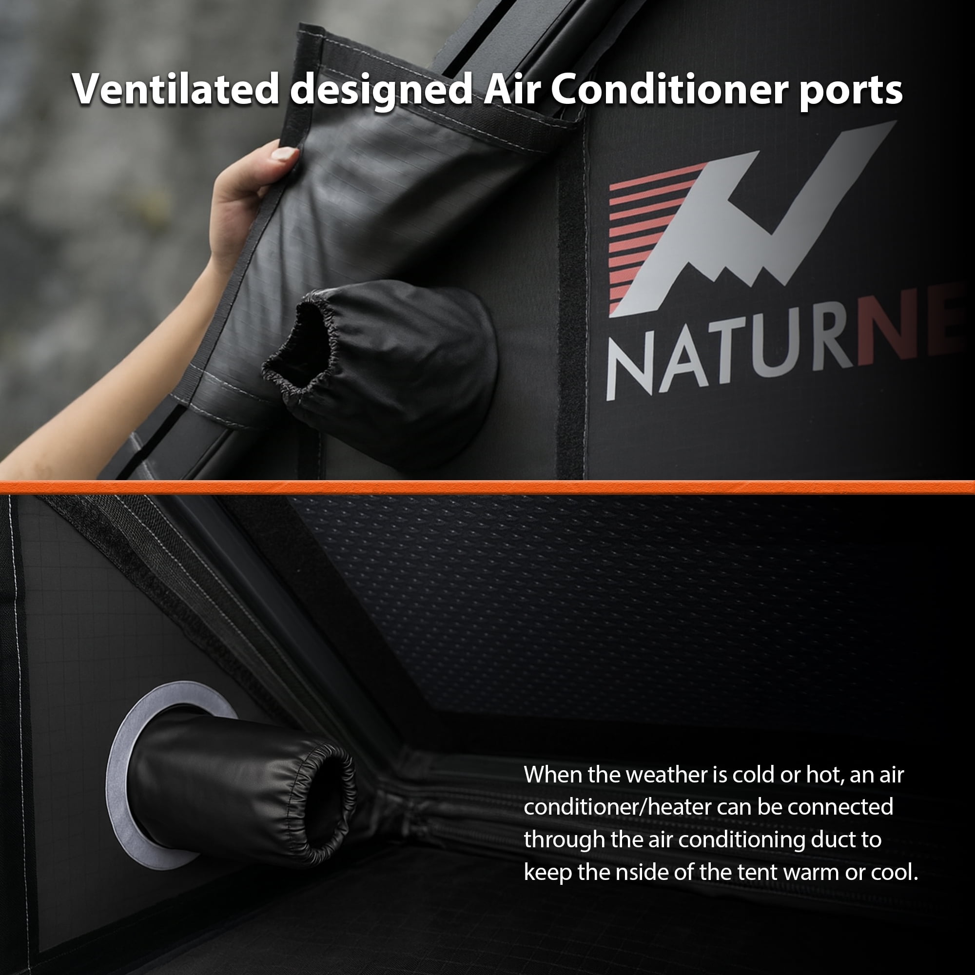 Naturnest Rooftop Tent Hard Shell, Easy Set Up Pop Up Tent for 2 Person Camping, Waterproof Windproof UV-Resistant Blackout Privacy 4 Season Tents for Truck, Jeep, SUV, Van, Trailer - Polaris Plus