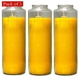 thumbnail image 1 of Chandelle Religieuse Jaune avec Croix, Visage Fermé, Combustion Longue Durée, Option Cadeau Parfaite (Lot de 3), 1 of 6