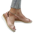 thumbnail image 6 of KEVCHE Orthopedic Sandals for Women,Women Walking Slippers with Arch Support Wedge Sandals Summer Dressy Open Toe Ankle Strap Platform Beach Casual Slip on Sandals Beach Dress Comfortable, 6 of 6