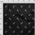 thumbnail image 3 of oneOone Velvet Black Fabric Nautical Anchor Dress Material Fabric Print Fabric By The Yard 58 Inch Wide, 3 of 4