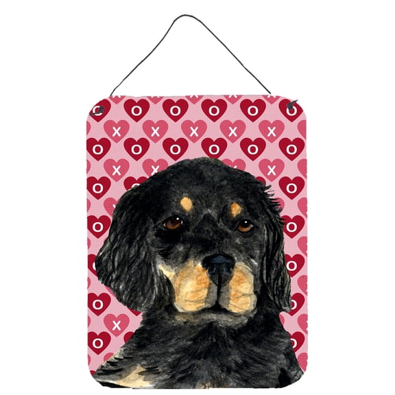 Carolines Treasures SS4515DS1216 Gordon Setter Hearts Love and Valentines Day Portrait Wall or Door Hanging Prints