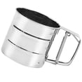 thumbnail image 2 of 1pc Handheld Cup Type Fine Mesh Flour Sifter Stainless Steel Silver Net Flour Sieve Sifting Strainer for Home (Silver), 2 of 9