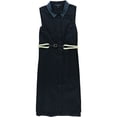 thumbnail image 1 of Blusa con botones altos y bajos Tommy Hilfiger para mujer azul 8, 1 of 1