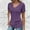Purple, variant on Elvqul Blouses for Women Casual Tops Short Sleeve Solid Color Fashion Ladies T Shirts Hot Pink
