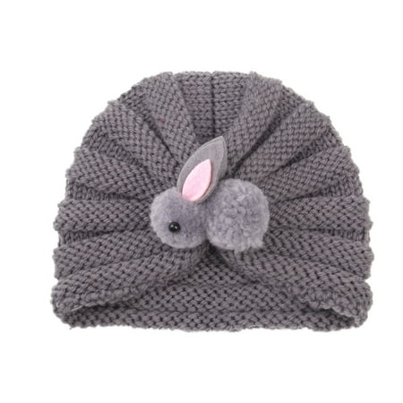 

DNDKILG Infant Baby Toddler Ski Hat Children Knitted Beanie Bow Winter Cap for Girl Boy Gray 6M-3Y