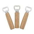 thumbnail image 3 of Vikakiooze Wood Handheld Heavy Duty Stainless Steel Bottle Opener,Wooden Drink Bottle Cap Opener Family Party Bar Bartender,Bartender Bottle Opener,Stainless Steel Beer Bottle Opener, 3 of 6