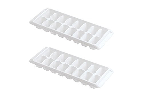 Pack of 4 16 Cube Trays Kitch Easy Release White Ice Cube Tray 