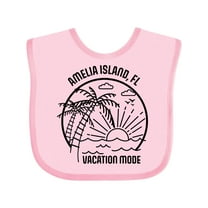 Inktastic Summer Vacation Mode Amelia Island Florida Boys or Girls Baby Bib