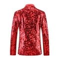 thumbnail image 5 of Handshe Men's Formal Blazer, Solid Color with Sequins and Pockets, Single Button Slim Fit for Wedding and Business Wears, 5 of 6