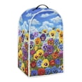 thumbnail image 2 of HELLHERO Elastic Kitchen Blender Dust Covers with Hand Strap Stylish 15.94"H x 9.45"L x 7.28"W, Pansy Garden with Bees, 2 of 6