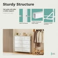 thumbnail image 6 of Spaco Nine-Drawer Cabinet, Tall Dresser Fabric Storage Tower, Wooden Top for Indoor as Entryway, Closet, White, 6 of 7