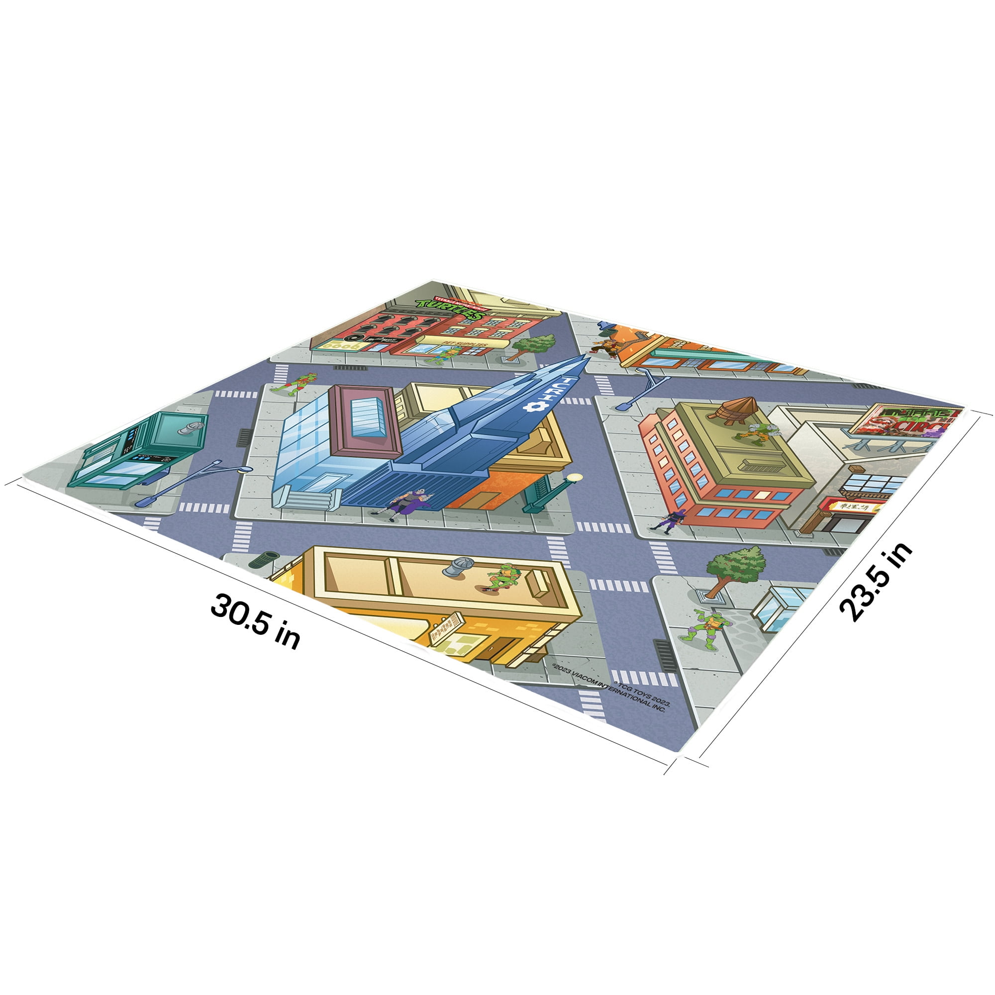 Imaginmat: Deluxe - TMNT - Floor Playmat & Toy Car, 30.5 x 20.5", Character Vehicle & Road Accessories, Durable EVA Foam Mat, Licensed, Kids Ages 3+