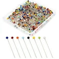 thumbnail image 2 of Kearding 250 Pieces Sewing Pin Colored Glass Balls Stitch Head Dressmaker Needles JewelryDIY Straight Fabric Quilting Safety De coser, 2 of 6